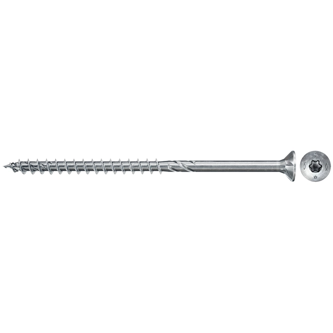 Vendita online Viti truciolari PowerFast II FPF II CTP 6,0x130 BC 100 Filetto parziale, Torx, Testa svasata piana, Zincatura bianca (Conf. da 100 Pz.)